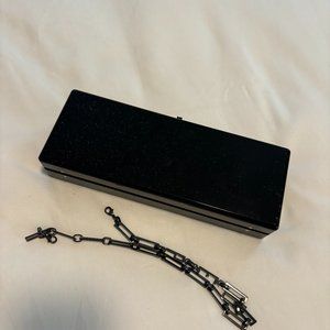 Edie Parker Flavia Clutch in Obsidian